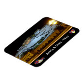 Lhasa in night - Potala Palace, Tibet /Vintag Magnet (Linke Seite)