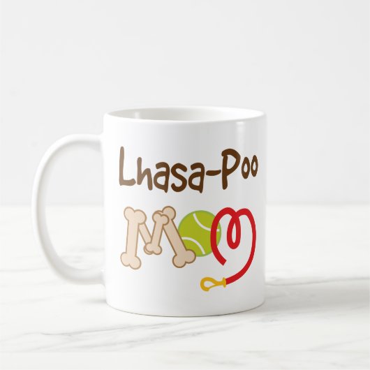 Lhasa-Poo Hundezucht-Mama-Geschenk Kaffeetasse (Links)
