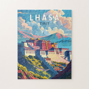 Lhasa Tibet Reise Kunst Vintage Puzzle
