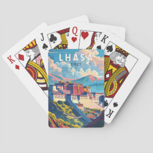 Lhasa Tibet Reise Kunst Vintage Spielkarten