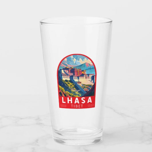 Lhasa Tibet Reisen Art Vintag Glas (Vorderseite)