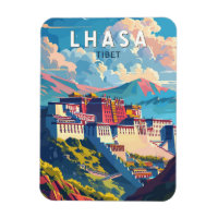 Lhasa Tibet Reisen Art Vintag