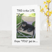 LHASA WILL IHNEN, IHREN "40." ZU GENIESSEN! KARTE (Gelbe Blume)