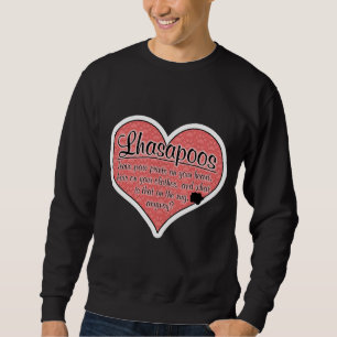 Lhasapoo Tatze druckt Hunde Humor Sweatshirt