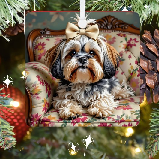 Lhaso Apso Personalisiert Weihnachten Ornament Aus Metall