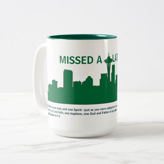 LHBC verfehlte ein latte Zweifarbige Tasse (Vorderseite Links)