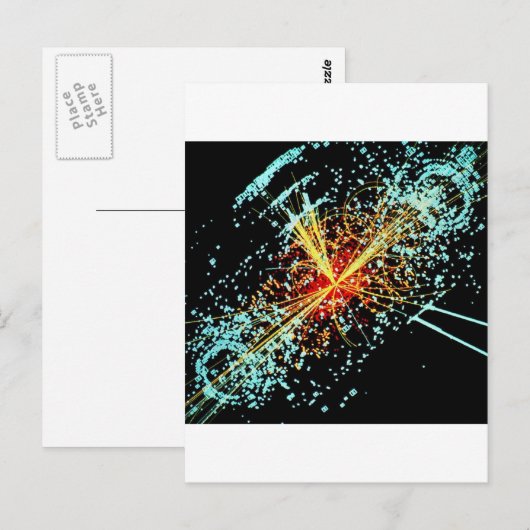 LHC-Kollision Postkarte (Vorne/Hinten)