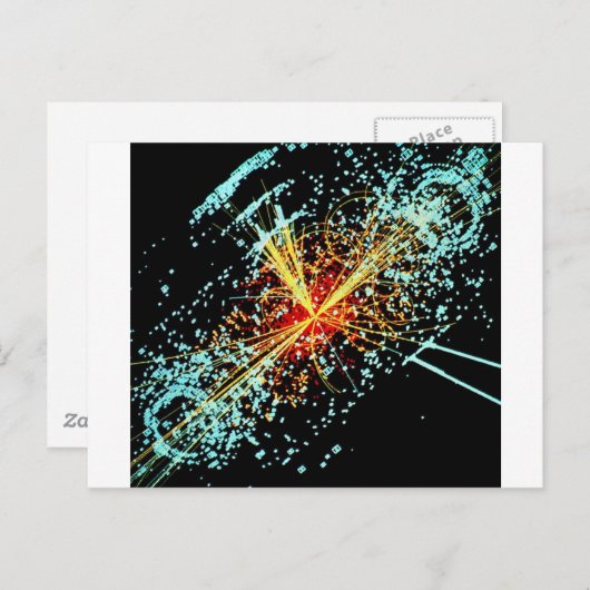 LHC-Kollision Postkarte (Vorne/Hinten)