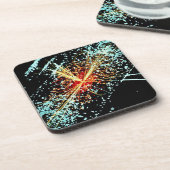 LHC Zusammenstoß Getränkeuntersetzer (Linke Seite)