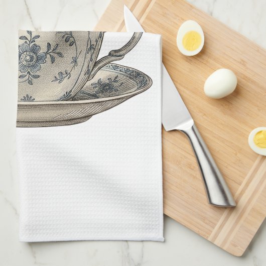 L'heure du thé geschirrtuch (Viertel Falte)