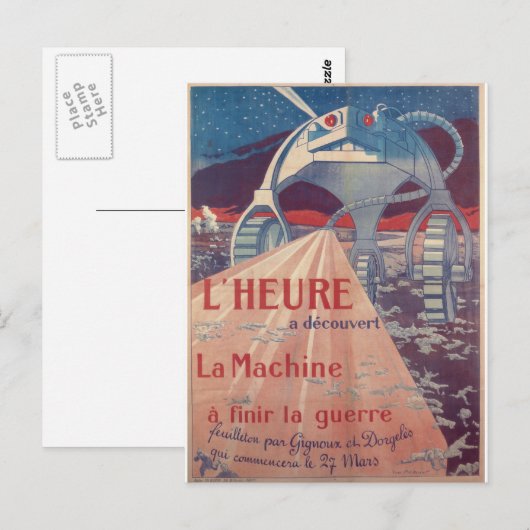L'Heure Propaganda Poster Postkarte (Vorne/Hinten)