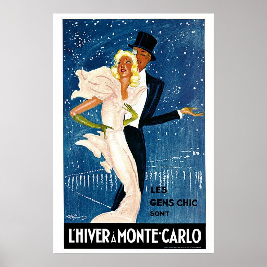 L'Hiver a Monte Carlo Ristorante La Lanchetta Poster (Vorne)