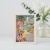 l'Hiver à Nice Vintage Poster 1892 Postkarte (Stehend Vorderseite)