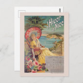 l'Hiver à Nice Vintage Poster 1892 Postkarte (Vorne/Hinten)