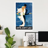 L'Hiver Monte Carlo Monaco Poster (Heimbüro)