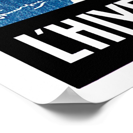 L'Hiver Monte Carlo Monaco Vintag Poster (Ecke)