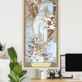 L'Hiver Season Art Nouveau Alphonse Mucha Poster (Heimbüro)