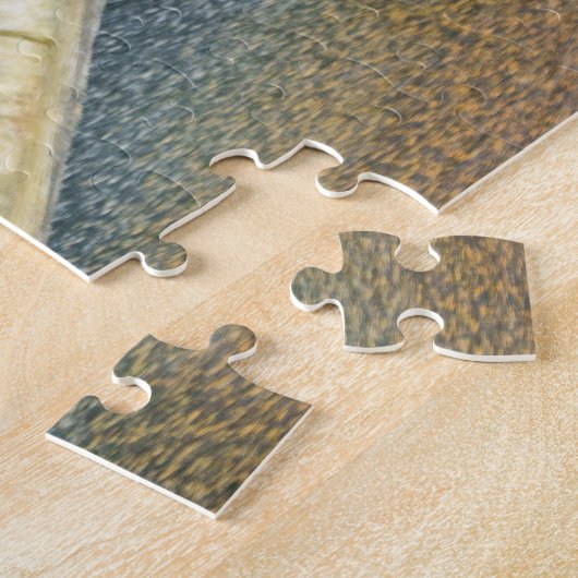 L'Hoest's Monkey auf einer Holzperche Puzzle (Seite)