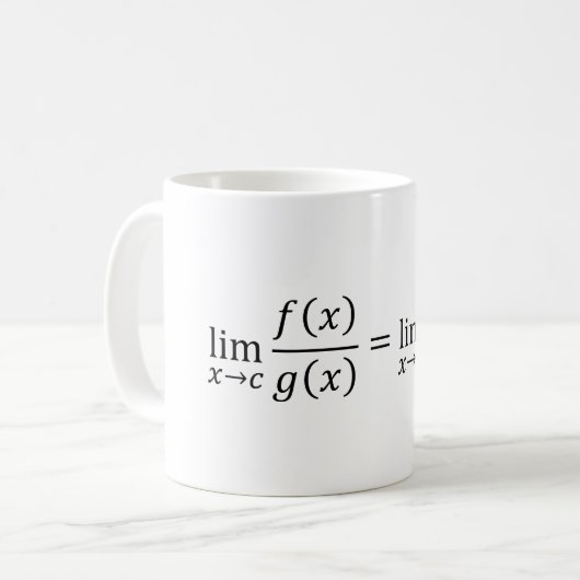 L'Hopitales Regel - Mathematik und Analysis Basics Kaffeetasse (Vorderseite Links)