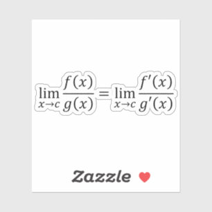 L'Hopitalregel - Grundlagen der Mathematik und der Aufkleber