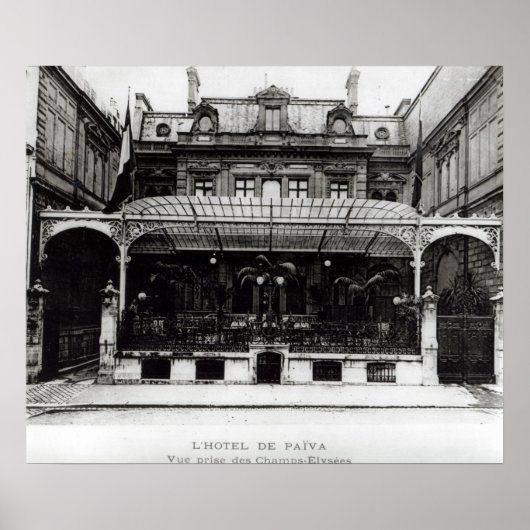 L'Hotel de Paiva an den Champs-Elysees Poster (Vorne)