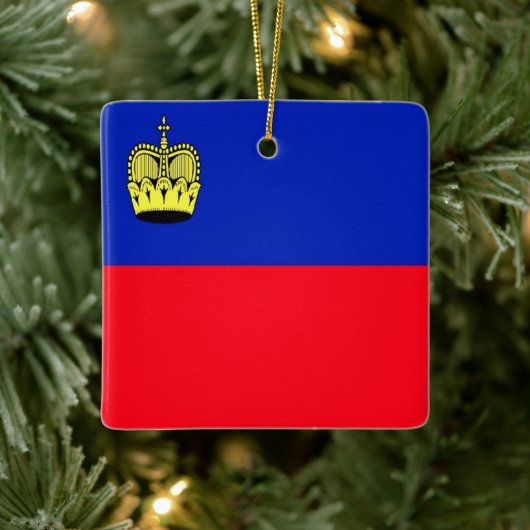 LI001 FLAG LIECHTENSTEIN, KERAMIKORNAMENT (Baum)