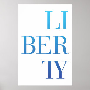 LI_BER_TY Plakatblau Poster