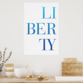 LI_BER_TY-Poster blau Poster (Küche)