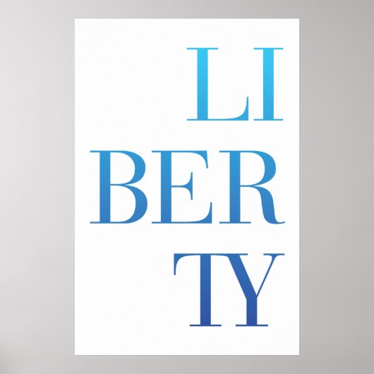 LI_BER_TY-Poster blau Poster (Vorne)