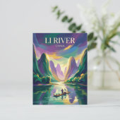 Li-Fluss China Postkarte (Stehend Vorderseite)