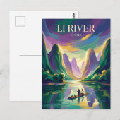 Li-Fluss China Postkarte (Vorne/Hinten)