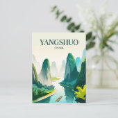 Li-Fluss Karstberge China Postkarte (Stehend Vorderseite)