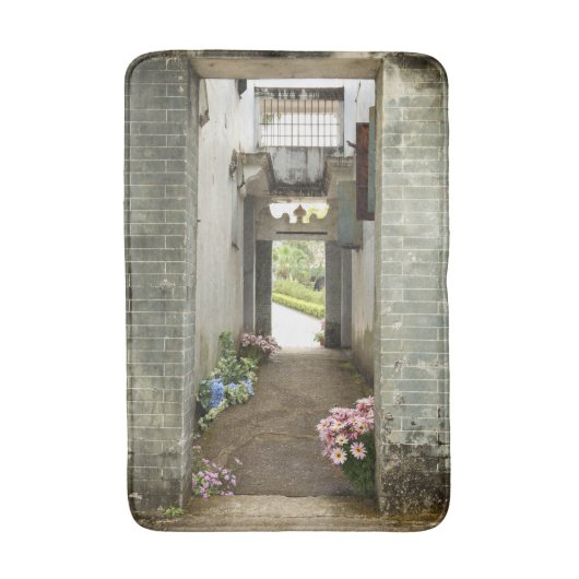 Li Garden Serie: Blumenkorridor Badematte (Vorderseite Vertikal)