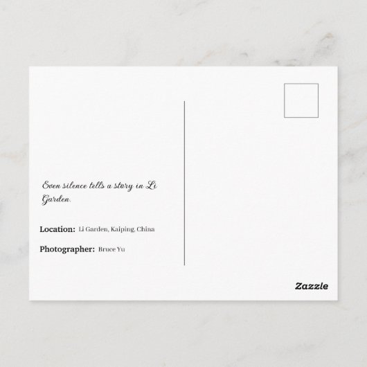 Li garden Series - Hidden Elegance Card Postkarte (Rückseite)
