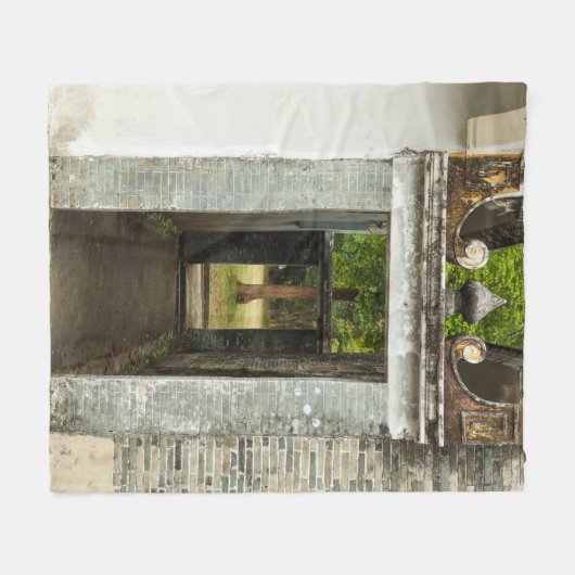 Li Garden Series: Serene Corridor Fleecedecke (Vorderseite (Horizontal))