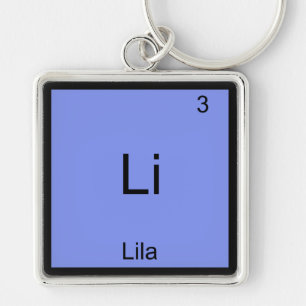 Li - Lila Chemie-Element-Symbol-Name T-Shirt Schlüsselanhänger
