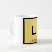 Li - Linguine Pasta Chemistry Periodic Table Kaffeetasse (Vorderseite Links)