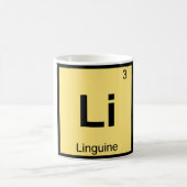 Li - Linguine Pasta Chemistry Periodic Table Kaffeetasse (Mittel)