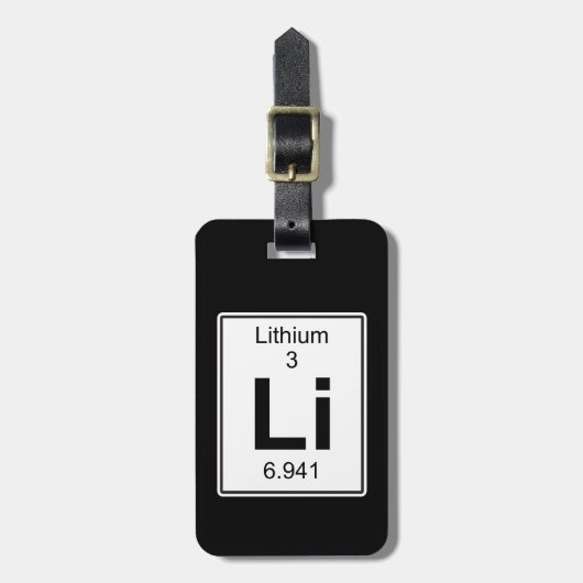 Li - Lithium Gepäckanhänger (Vorderseite vertikal)