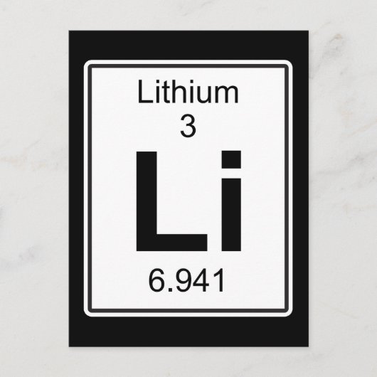 Li - Lithium Postkarte (Vorderseite)