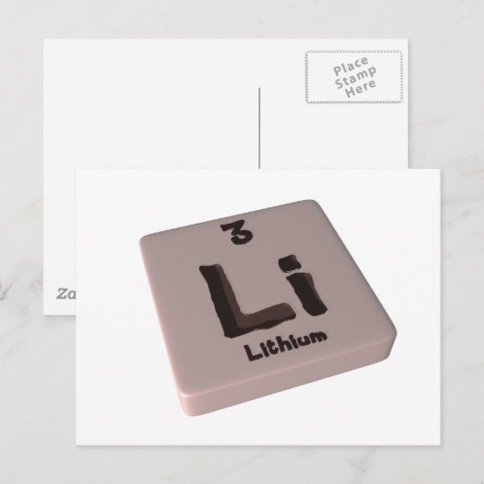 Li Lithium Postkarte (Vorne/Hinten)
