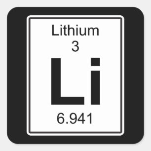 Li - Lithium Quadratischer Aufkleber