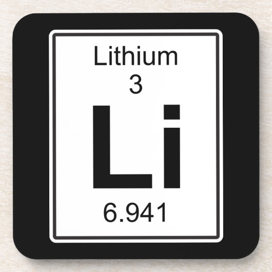 Li - Lithium Untersetzer (Vorderseite)