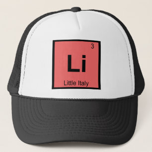 Li - Little Italy New York NYC Chemie-Symbol Truckerkappe