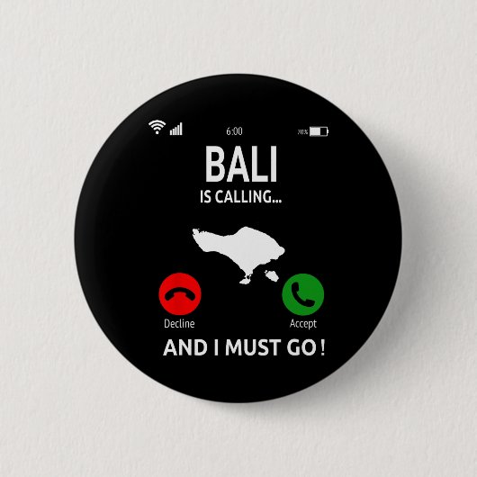 Li ruft Indonesien Urlaub Reise Li Button (Vorderseite)