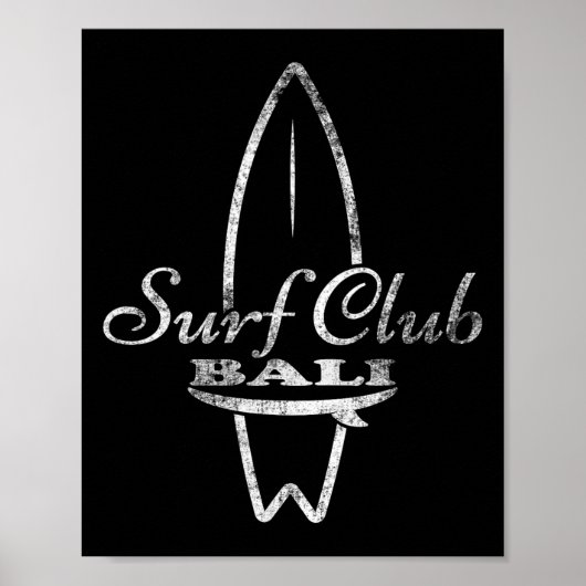 Li, Surf Club Retro-Surfbrett Poster (Vorne)