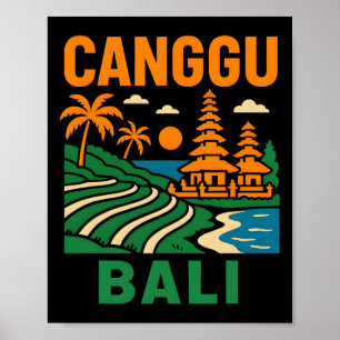 Li Surfing Canggu Li Vintage Herren Strand Leben Poster