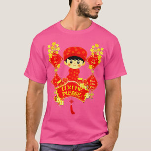 Li Xi Me Bitte Vietnamese Red Niedlich Ao Dai Boy T-Shirt