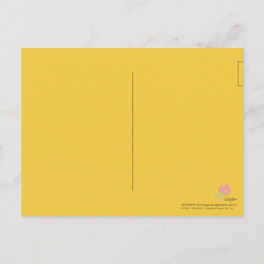 *'Li-Yellow' Design, Postkarte (Rückseite)