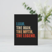 Liam der Mann der Mythos die Legende Postkarte (Stehend Vorderseite)